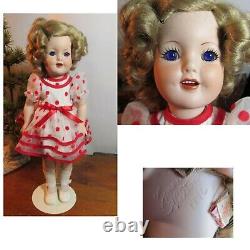 Porcelain Shirley Temple Fantasy Doll by Connie Walton Purple Eyes Polka Dot