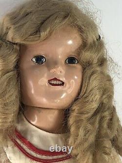 RARE Distressed VINTAGE 18 1930s SHIRLEY TEMPLE DOLL AS IS