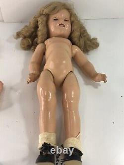RARE Distressed VINTAGE 18 1930s SHIRLEY TEMPLE DOLL AS IS