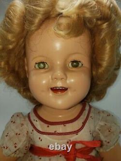 RARE SHIRLEY TEMPLE COMPOSITION DOLL 22 1934 ORIGINAL With COP N&T MARKINGS