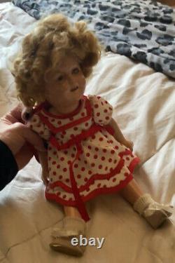 RARE VERY EARLY 13' SHIRLEY TEMPLE DOLL composition Shirley Temple doll