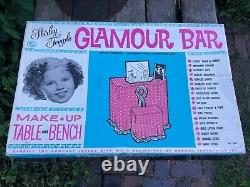 RARE Vintage SHIRLEY TEMPLE GLAMOUR BAR Make Up Table Bench Furniture Gabriel
