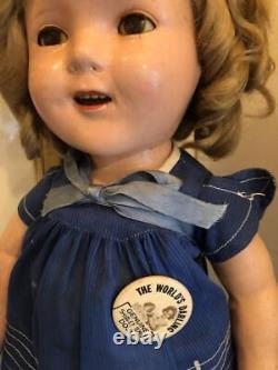 Rare Antique Shirley Temple Doll 19.7in Sleeping eye withOriginal Box