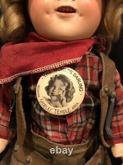 Rare Cowgirl Shirley Temple Doll 11 Inches