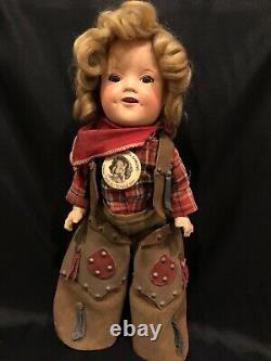 Rare Cowgirl Shirley Temple Doll 11 Inches