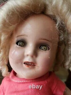 Rare Ideal 1930's Composition 13 Flirty Eye Shirley Temple Doll