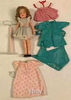Rare Original 1959 Ideal Shirley Temple Doll ST-12 + 3 Extra Original Outfits