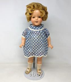 Rare VTG Antique 1930s Ideal N&T Shirley Temple 18 Composition Girl Doll LT22