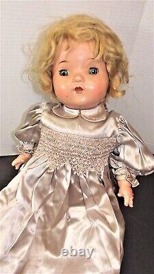 Reliable Composition DOLL Antique Vintage 23 tall SHIRLEY Temple Style