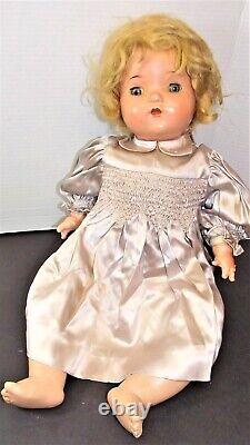 Reliable Composition DOLL Antique Vintage 23 tall SHIRLEY Temple Style