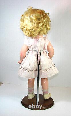 SHIRLEY TEMPLE 1930s IDEAL 18 DOLL SLEEPY EYES, DRESS TAG Excellent Condition
