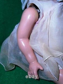 SHIRLEY TEMPLE COMPOSITION DOLL by IDEAL, 18 INCHES, 1930's ALL ORIGINAL