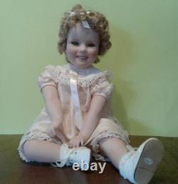 SHIRLEY TEMPLE PORCELAIN DOLL, Uranium Green Eyes, Danbury Mint