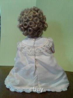 SHIRLEY TEMPLE PORCELAIN DOLL, Uranium Green Eyes, Danbury Mint