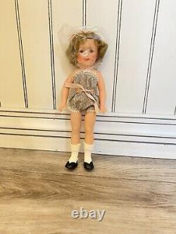 Shirley Temple 12 Ideal vinyl doll late 1950s-early 1960s in gray romper MIB