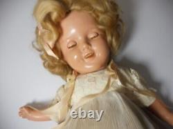 Shirley Temple 13 Composition 1930s Doll Brown Eyes Original Outfit