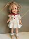 Shirley Temple 13 Vintage 1930's Composition Doll White Dress Red Trim And Pin