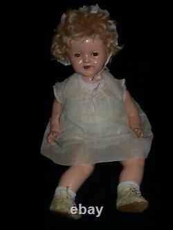 Shirley Temple 20 Baby Doll Flirty Eyes, Original Tagged Dress, Ideal 1930's