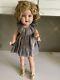 Shirley Temple 20 Vintage 1930's Composition Doll Gray Dress With Wrist Tag