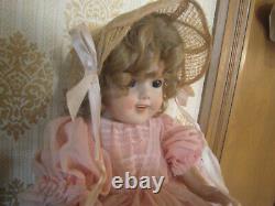 Shirley Temple 24 inch Porcelain Doll 1983 Little Colonel Pink dress