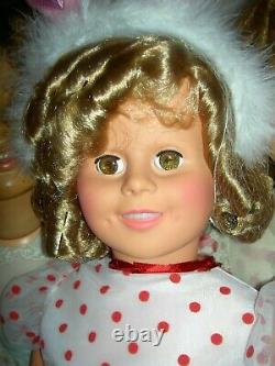 Shirley Temple 34 doll 50th Anniversary labeled box, pin & Certificate near mint