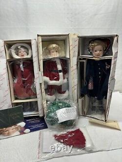 Shirley Temple Christmas Doll Collection Vintage Lot Of 3 Danbury Mint? NRFB