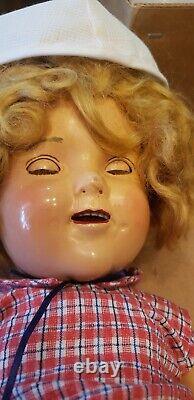 Shirley Temple Composition Doll, All Original, COP N&T Markings, Extra outfit