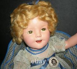 Shirley Temple Doll 1934 Orig Tagged Dress & Button Shoes Socks Slip 20