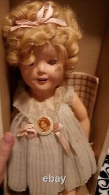 Shirley Temple Doll 1935 18 Inch Original Box, Clothes & Button Reliable Toy Co