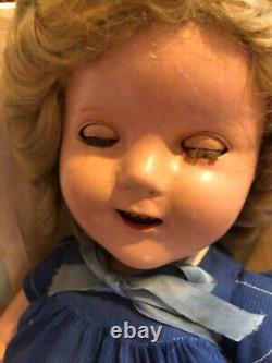 Shirley Temple Doll 19.7in Sleeping eye with Original Box Japan Rare Antique