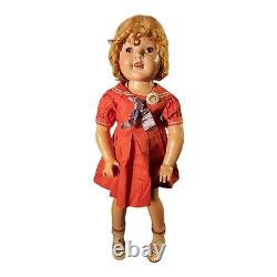 Shirley Temple Doll 26 Red Sailor Dress Composition Vintage Antique