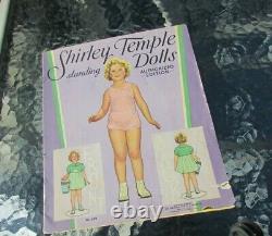 Shirley Temple Doll Clothes Paperdoll Book Saalfield #290 Rare 1935 Original