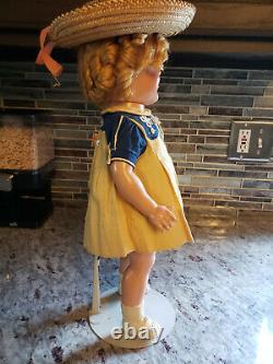 Shirley Temple Doll Vintage 1930s Compo 18 tagged dress