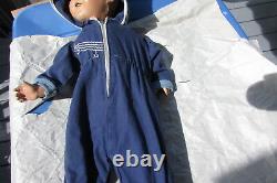 Shirley Temple Fashion Snowsuit Navy Blue Embroidery 1935 18 Compo Original