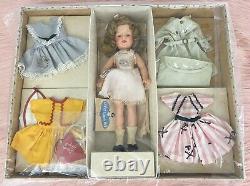 Shirley Temple Gift Set 12 Doll & 4 Outfits withAccessories Gold Star Box Ideal
