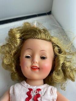 Shirley Temple Ideal 1959 Doll ST-12 Sleep Eyes Open Mouth withTeeth Pin Vintage