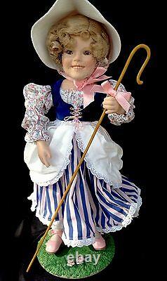 Shirley Temple Little Bo Peep Danbury Mint Doll Sculptured By Elke Hutchens
