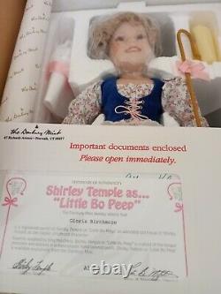Shirley Temple Little Bo Peep Porcelain Doll mint condition, Danbury Mint