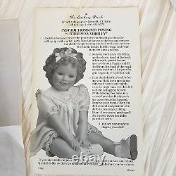 Shirley Temple Little Miss Shirley Porcelain Doll Danbury Mint Elke Hutchens NOS