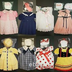 Shirley Temple Playpal Outfits in Box- 8 Dresses for 35/36 Dolls- Danbury Mint