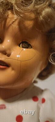 Shirley Temple Porcelain 18 inch Tall Doll from Ideal Company from 1930's