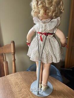 Shirley Temple Porcelain Style 18 inch Tall Doll from Ideal Company from 1930's