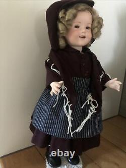 Shirley Temple Porcelain doll'Dimples' Hand Made Collectable 48cm