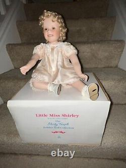 Shirley Temple Seated Toddler Doll #C8416 Porcelain Danbury Mint Original Box