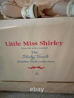 Shirley Temple Seated Toddler Doll #C8416 Porcelain Danbury Mint Original Box