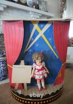 Shirley Temple Stand up and Cheer doll AND Vintage CARDBOARD STORE DISPLAY RARE