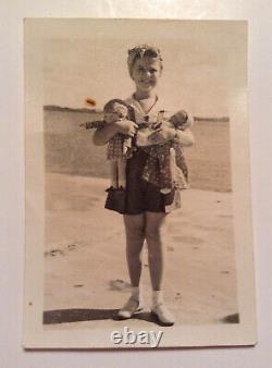 Shirley Temple Vintage 1938 Real Photo In Bermuda With Her Baby Dolls Rare