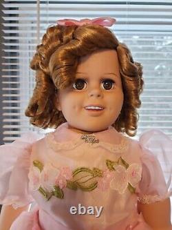 Shirley Temple Vinyl PlayPal doll 34 Danbury Mint with Stand & Classic NEW DVDs