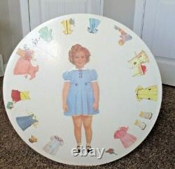 Shirley Temple Wood Table Top Vtg Antique Homemade 1960's Child Size Furniture