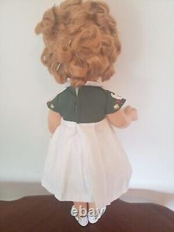 Shirley temple composition doll 18- golden/ reddish blonde wig